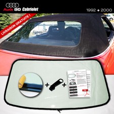 Lunette arrière AUDI 80 Cabriolet teintée VERT clair fermeture éclair