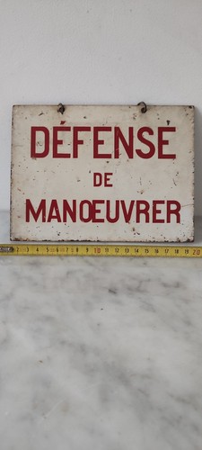 Plaque train défense de - plaque,