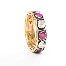 Bague Alliance Rubis Diamant