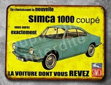 Plaque metal vintage Simca