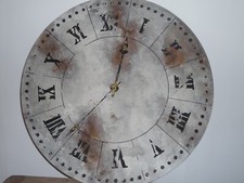 Tableau trompe-l'oeil horloge peinture sur fer pour intérieur ou extérieur