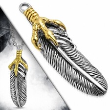 Pendentif motard plume d'aigle
