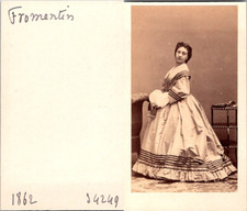 Actrice Théâtre, La comédienne Léontine Fromentin Vintage CDV albumen carte de v