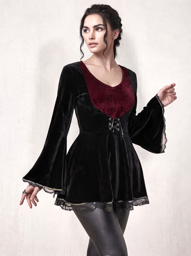 Tunique velours gothique - velours, mini