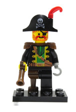 Personnage LEGO PIRATES Minifig pi055 Set 6286 6273 6276 6289 Capitaine Red bear