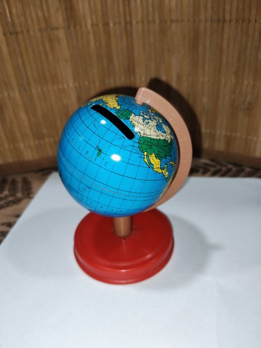 Ancien jouet tirelire globe - tirelire,