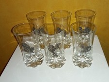 6 verres avec étain