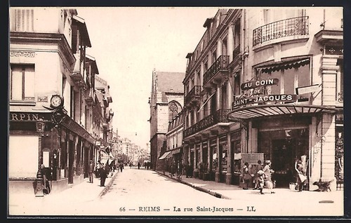 Cpa reims rue - reims,, la
