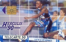 télécarte - meeting international d'athlétisme - stade Louis II Monaco 1990