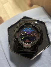 Montre Casio G-Shock GA-100-1A2 50 mm Noire Et Bleu en Resine