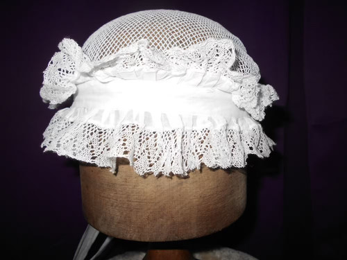 Ancienne coiffe bonnet dame - coiffe,