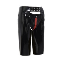 Chaps et jocks en latex avec boutons-pression 2 pièces (4XL)