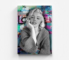 Tableau sur toile Marilyn Monroe graffiti décoration murale pop art art print