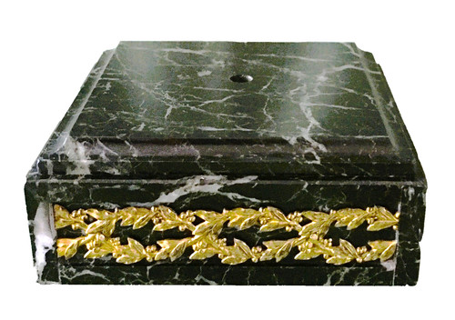 Ancien socle marbre vert - , de
