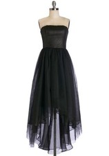 Modcloth Inking Ahead Dress NWT Sz.S Black Metallic Tulle bottom prom party 