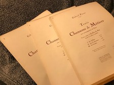 Gabriel Pierné Trois chansons de métiers partition chant piano editions Heugel
