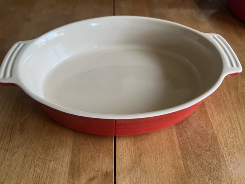 Creuset red stoneware - creuset, oval