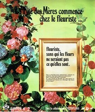 publicité Advertising  1122  1975  Florexpo Interflora  fete des mères fleuriste