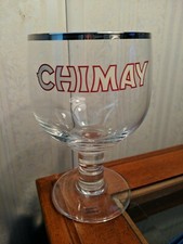 CHIMAY BEER GLASS~~SILVER