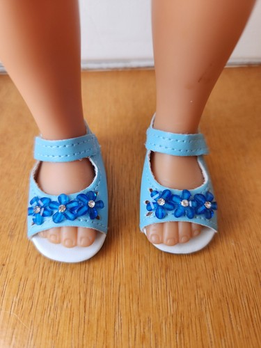Chaussure bleu 55mm poupée - bleu, f