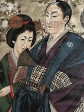 Kakemono soie peinte japon - soie,