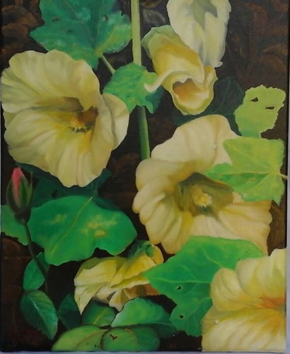 Tableau huile sur toile coton - tableau,
