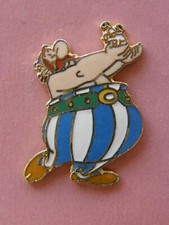 pin's OBELIX n°2, 1987 , signé STADIUM - dim:20 x 30 ,asterix, bd , uderzo