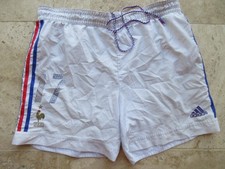 Short football équipe de FRANCE 2002 2004 porté 17 ADIDAS vintage slip intérieur