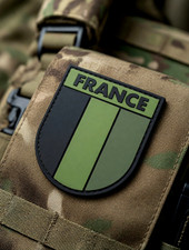 "FRANCE" VERT 3D - Écusson de