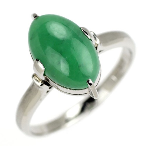 Bague jade pt800 - en,