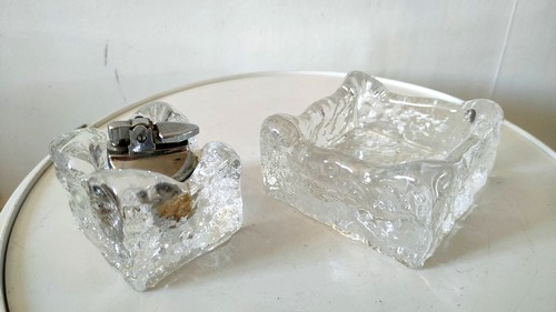 Briquet cendrier verre - et,
