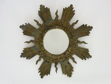 Ancien miroir soleil en plomb DLG Line Vautrin Irena Jaworska 48 cm - 18,89 "