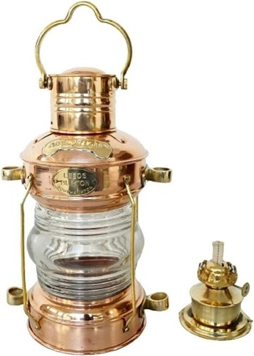 Lampe pétrole ancre laiton - à,