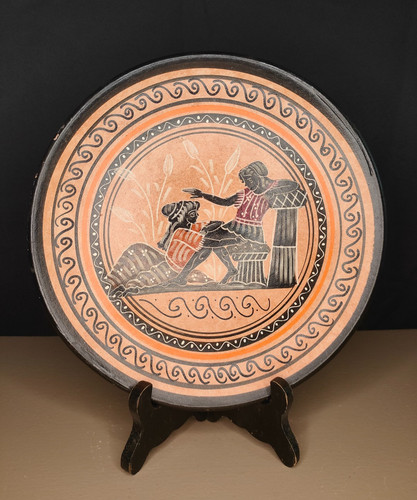 Poterie grecque assiette - poterie,