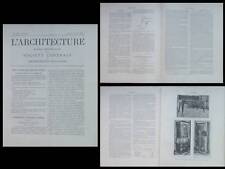 L'ARCHITECTURE N°49 1900 - LOUIS MAJORELLE, ART NOUVEAU