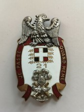 INSIGNE - 21° RÉGIMENT DE CAMP - CANJUERS - JE PASSE QUAND MÊME - DRAGO G2876