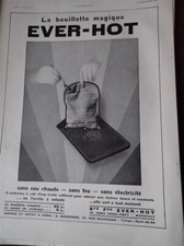 bouillotte magique EVER HOT + CROISERE FABRE + CHRISTOFLE ILLUSTRATION 1930 eb