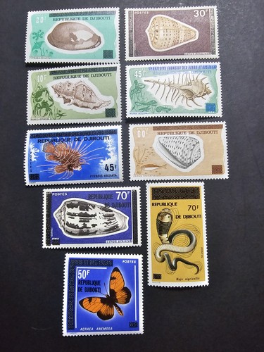 Timbre djibouti papillon - timbre,
