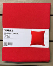 Housse de coussin IKEA GURLI, rouge, 50x50 cm, 20x20", 100% coton, NEUVE