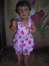 Vêtement barboteuse ancienne  pour baigneur celluloïd ici Claudinet 64