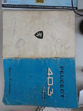 Livret carnet notice entretien conduite Peugeot 403 1300 septs Mars 1960