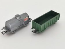 JOUEF / TROBY ÉCHELLE HO WAGON CITERNE ESSO ET WAGON TOMBEREAU  +++