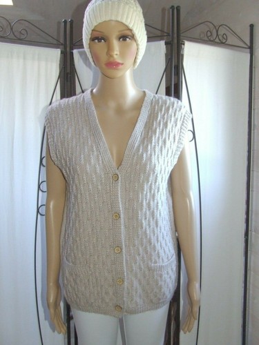 Superbe pull gilet - gilet, tricoté