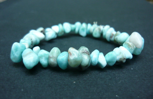 Bracelet perles larimar en - bracelet,