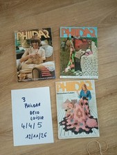 lot 3 magazines revues-PHILDAR-décoration loisirs-1980/1990-premiers numeros
