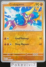 Carte Pokemon CRABAGARRE 114/197 REVERSE EV3 Ecarlate et Violet OBF FR NEUF