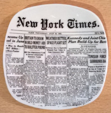 CENDRIER/VIDE-POCHE :  New York Times - Céramique Création Clary Paris