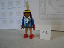 PLAYMOBIL vintage western indiens femme squaw famille du set 3396 de 1989 #1