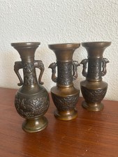 Vases japonais bronze - japonais, meiji