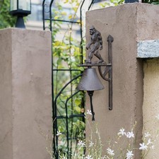 Sonnette de porte rétro à secousses manuelles pour portail, ferme, extérieur